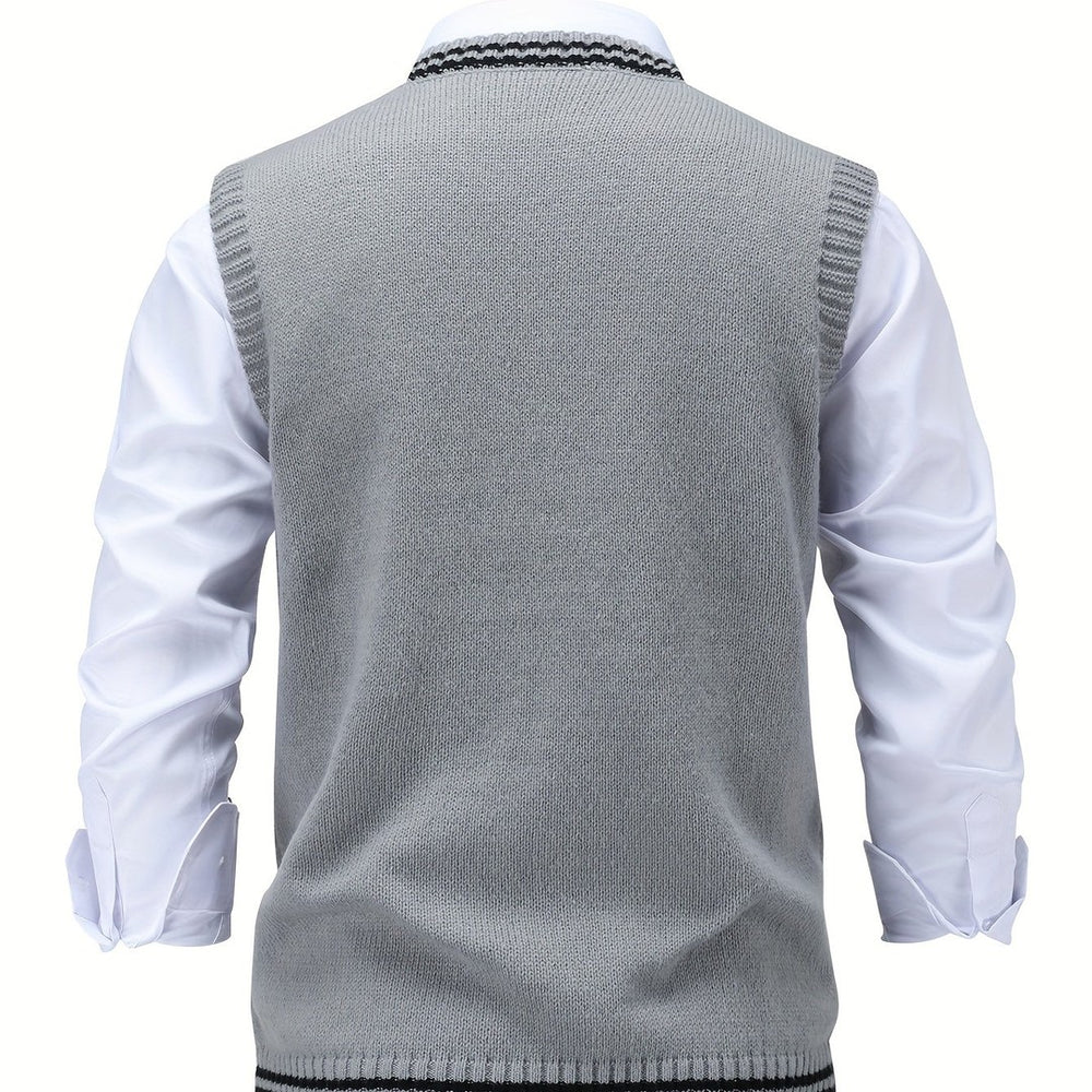 Gideon | Cable-Knit V-Neck Sweater Vest