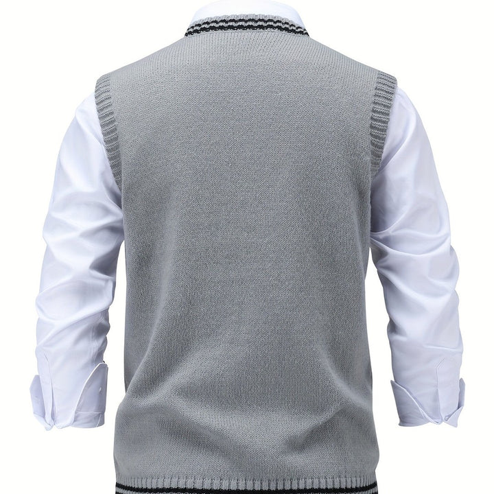 Gideon | Cable-Knit V-Neck Sweater Vest