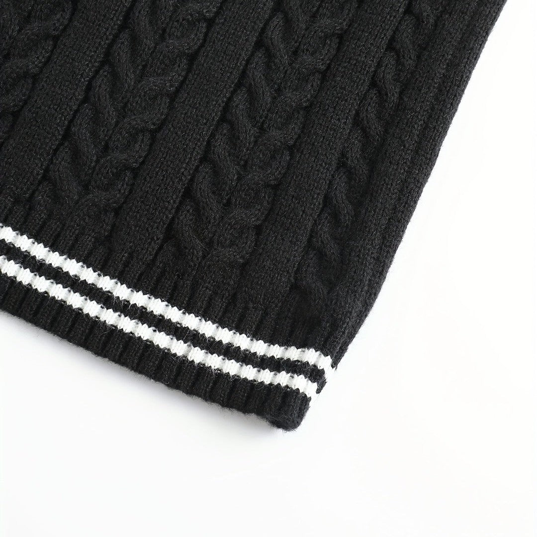 Gideon | Cable-Knit V-Neck Sweater Vest