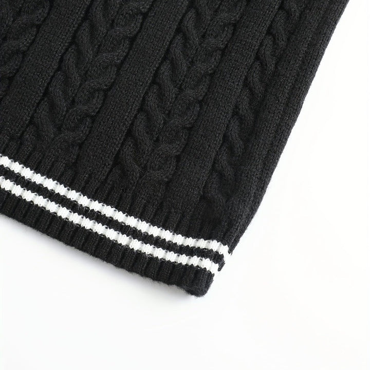 Gideon | Cable-Knit V-Neck Sweater Vest
