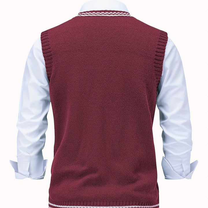 Gideon | Cable-Knit V-Neck Sweater Vest