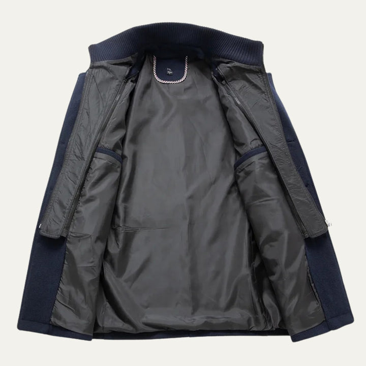 The Kensington Men’s Double Collar Business  Wool Trench Coat