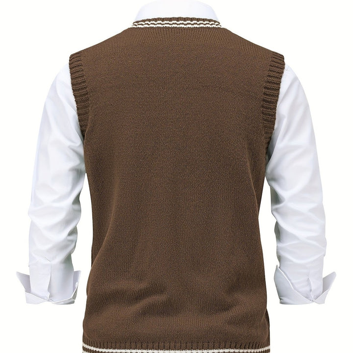 Gideon | Cable-Knit V-Neck Sweater Vest