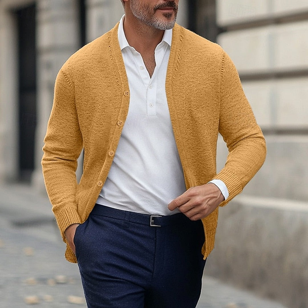 V-Neck Knit Cardigan
