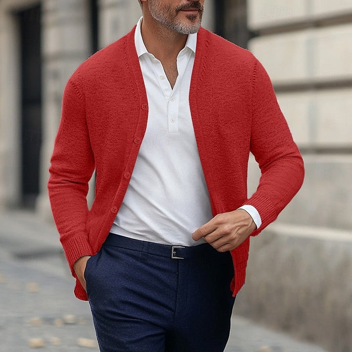 V-Neck Knit Cardigan