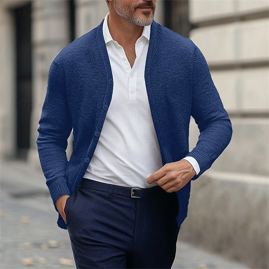 V-Neck Knit Cardigan