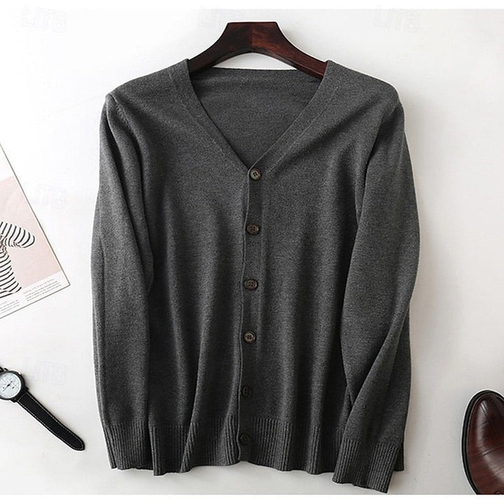 V-Neck Knit Cardigan
