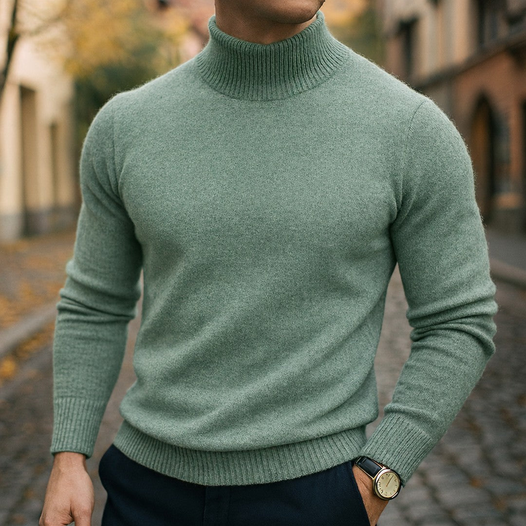 Fine Knit Turtleneck Sweater