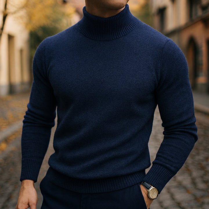 Fine Knit Turtleneck Sweater