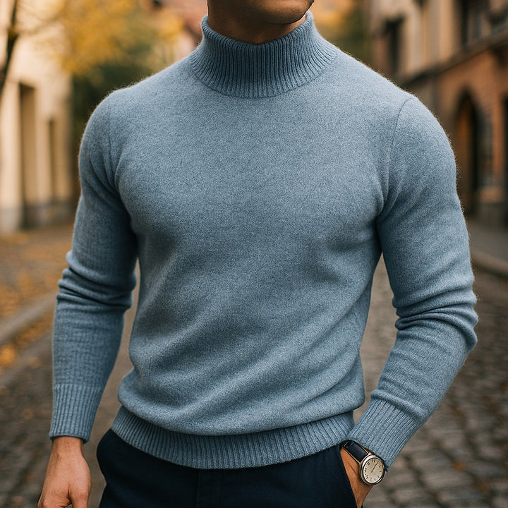 Fine Knit Turtleneck Sweater
