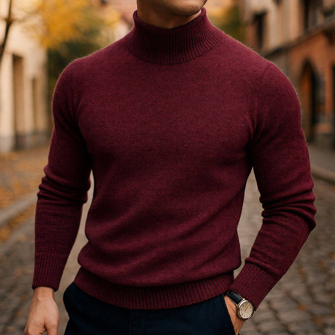Fine Knit Turtleneck Sweater