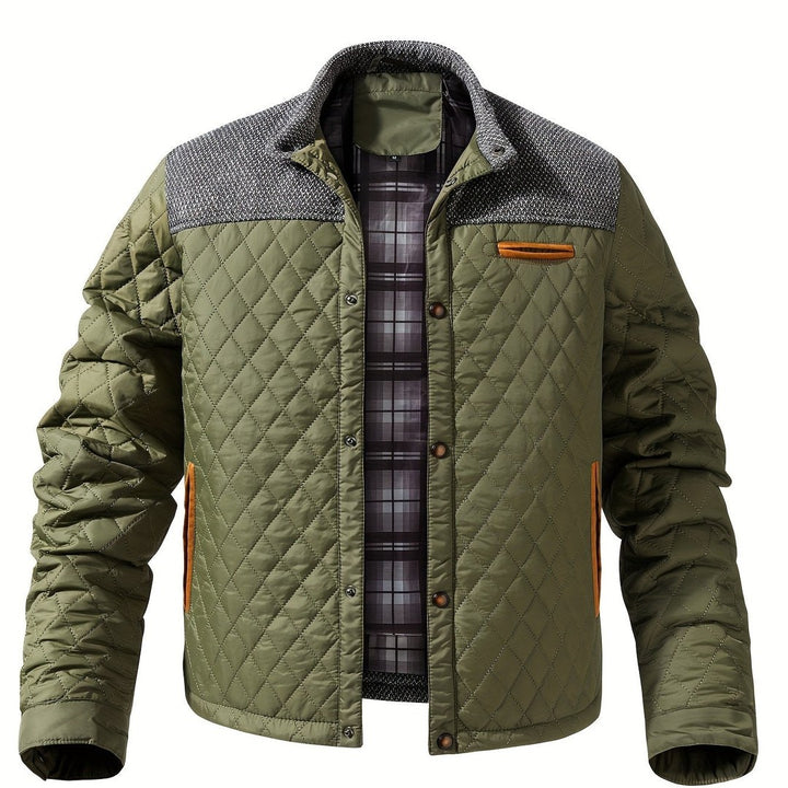 Quilted Stand-Collar Zip Jacket