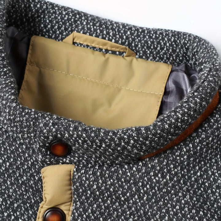 Quilted Stand-Collar Zip Jacket
