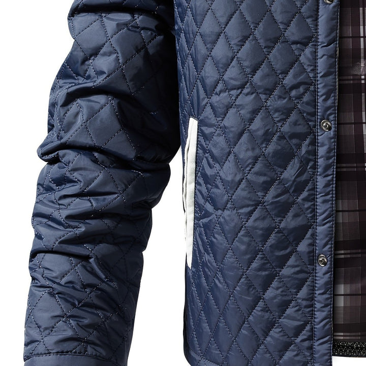 Quilted Stand-Collar Zip Jacket