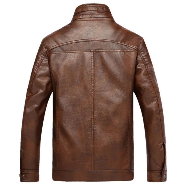 Brindlewood - Leather-Look Utility Jacket Fleece-Lined Multi Pocket