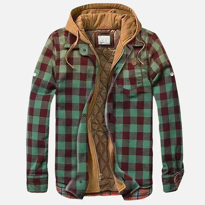Plaid Flannel Quilted-Lined Shirt Jacket