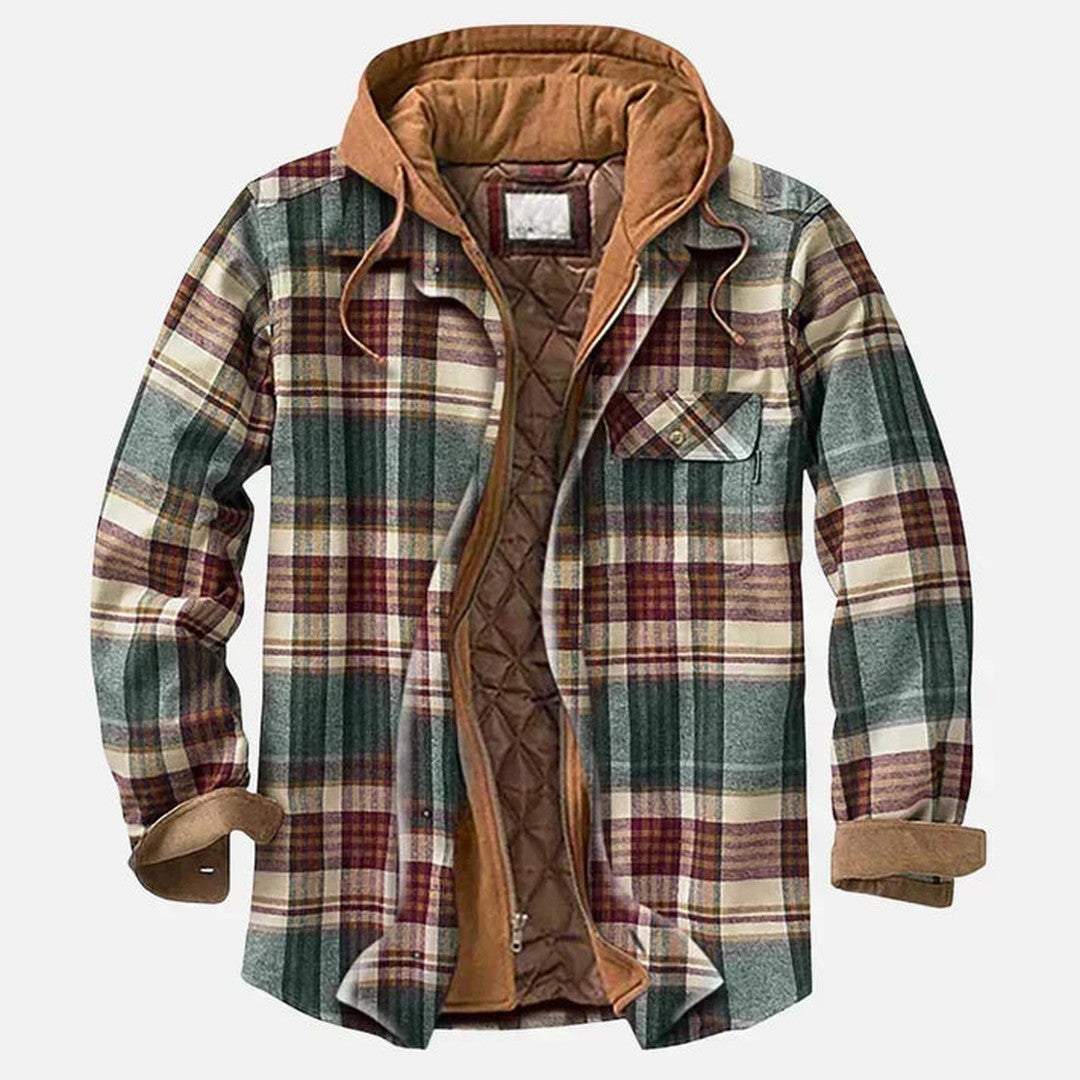 Plaid Flannel Quilted-Lined Shirt Jacket