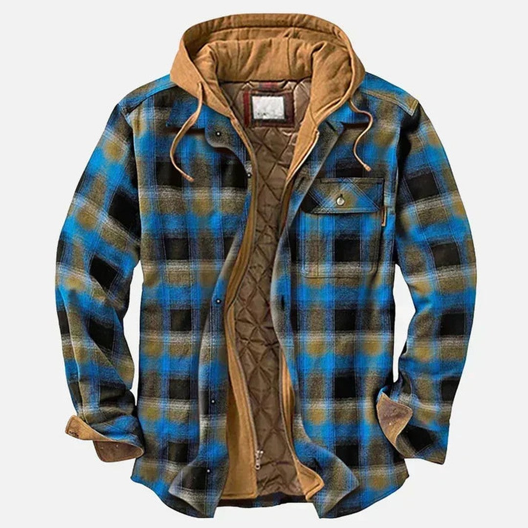 Plaid Flannel Quilted-Lined Shirt Jacket