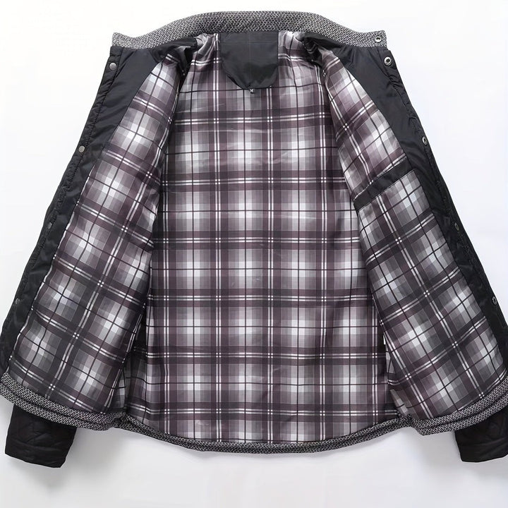Quilted Stand-Collar Zip Jacket