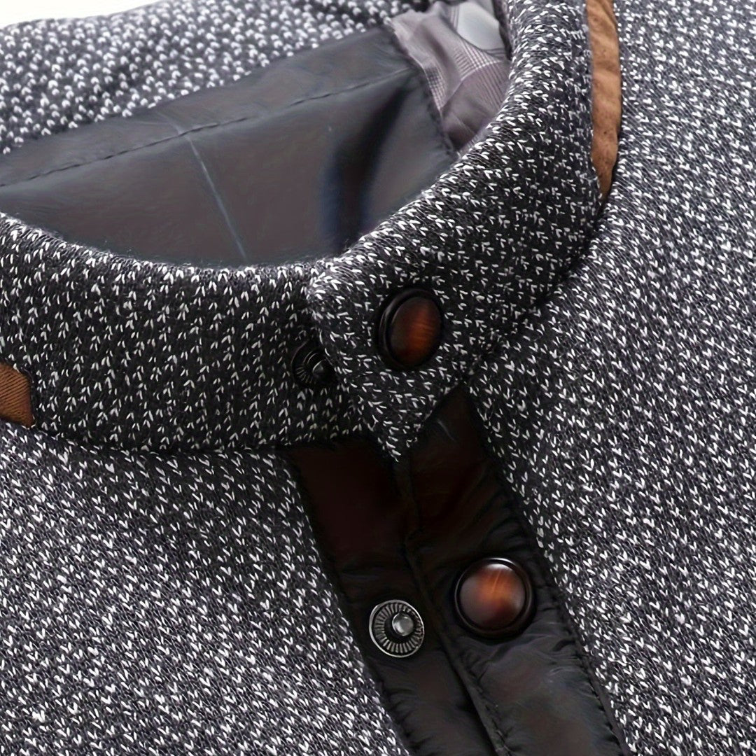 Quilted Stand-Collar Zip Jacket