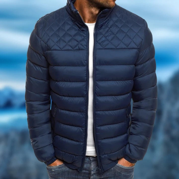 Stonegate - Quilted Puffer Jacket Diamond Stitch Zip Front