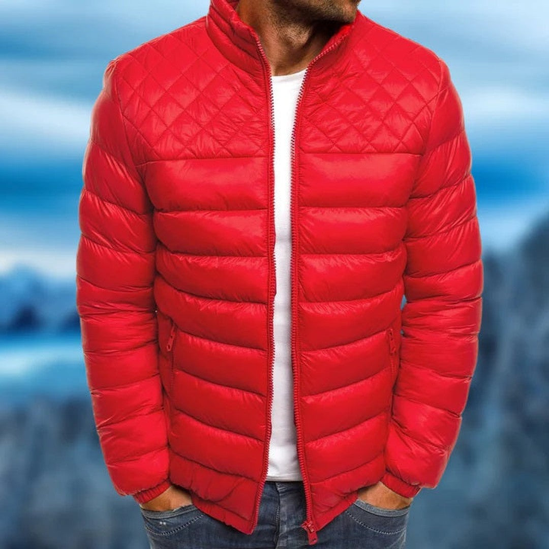 Stonegate - Quilted Puffer Jacket Diamond Stitch Zip Front