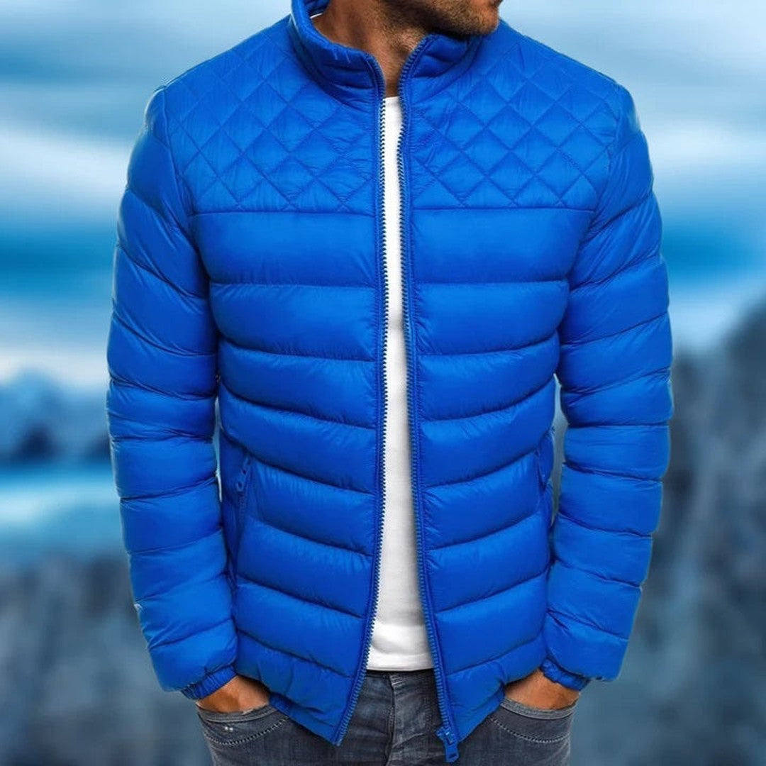 Stonegate - Quilted Puffer Jacket Diamond Stitch Zip Front