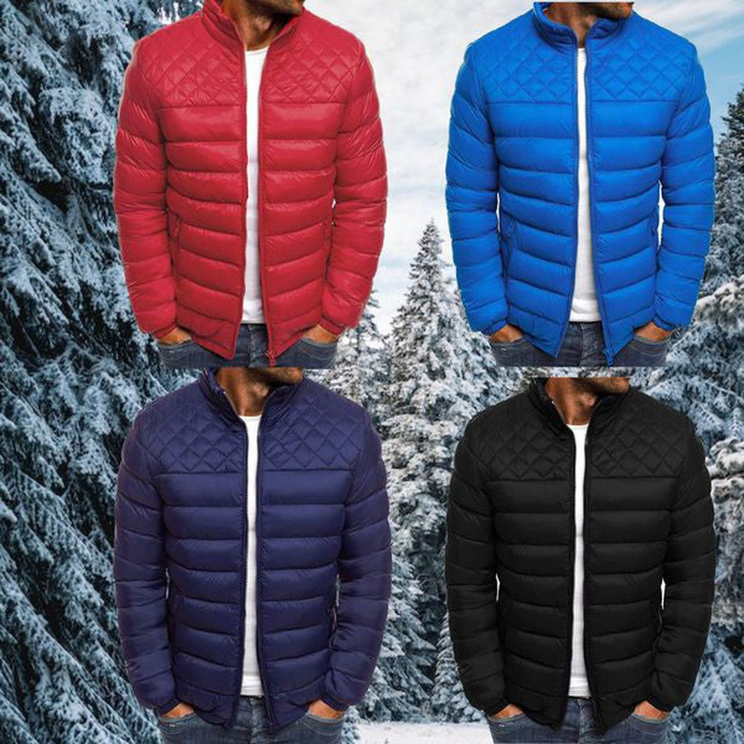 Stonegate - Quilted Puffer Jacket Diamond Stitch Zip Front