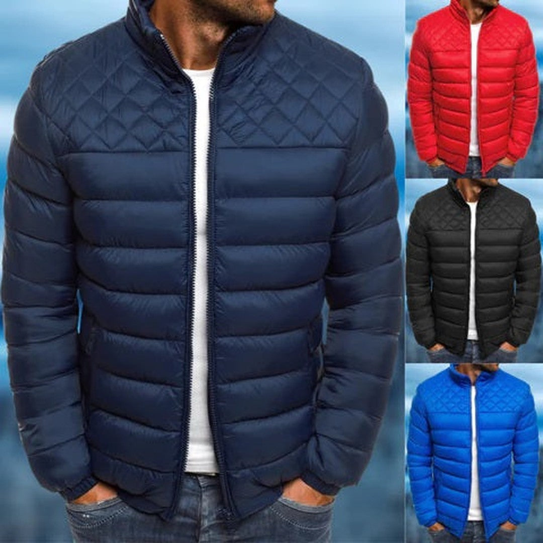 Stonegate - Quilted Puffer Jacket Diamond Stitch Zip Front