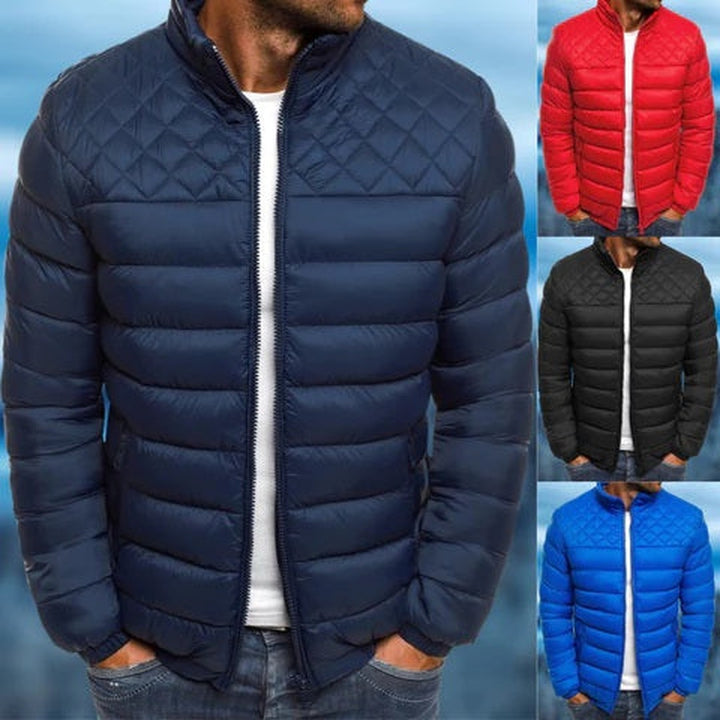 Stonegate - Quilted Puffer Jacket Diamond Stitch Zip Front