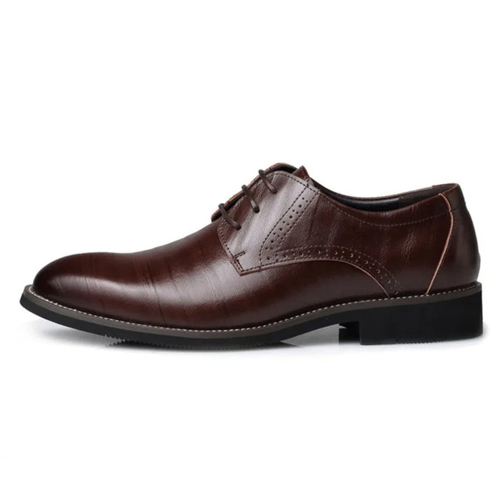 Leather-Look Lace-Up Oxford Shoes