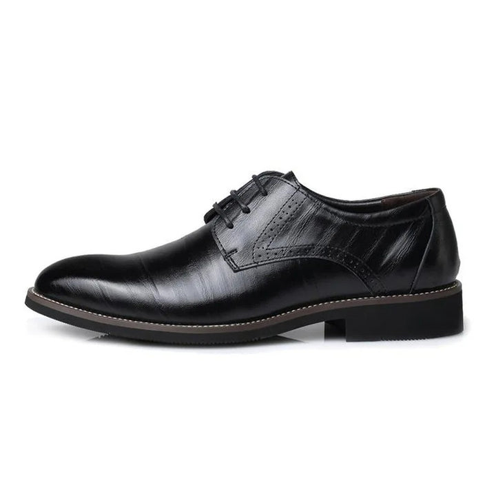 Leather-Look Lace-Up Oxford Shoes