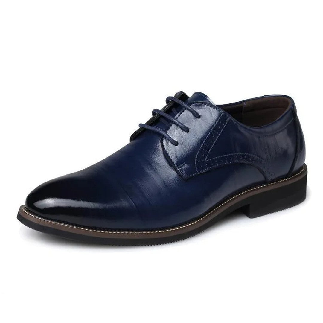 Leather-Look Lace-Up Oxford Shoes