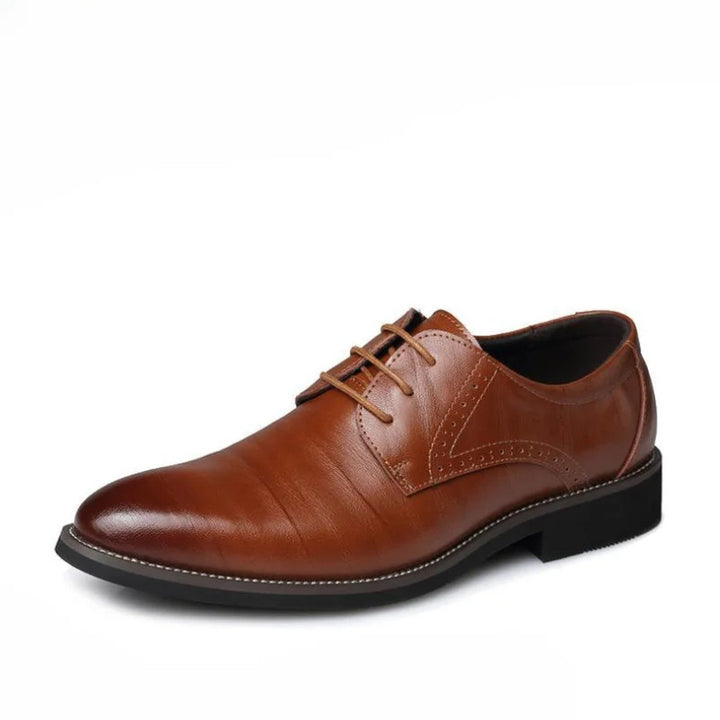 Leather-Look Lace-Up Oxford Shoes