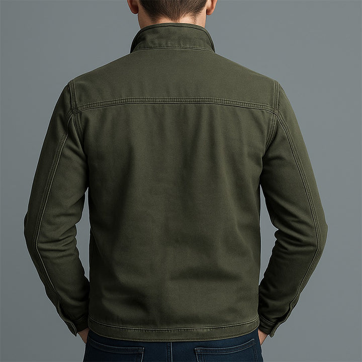 Stand-Collar Zip Field Jacket