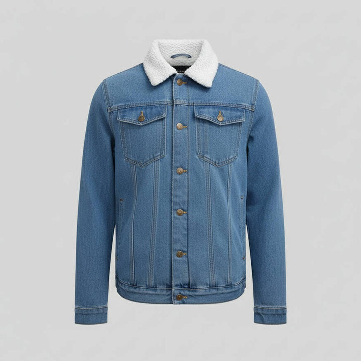 Men's Fleece Lined Denim Sherpa Jacket