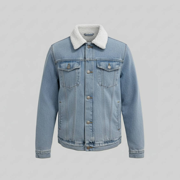 Men's Fleece Lined Denim Sherpa Jacket