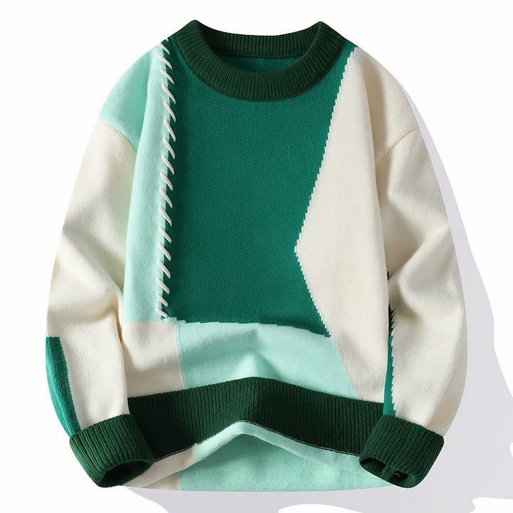 Patchwork Colour-Block Sweater