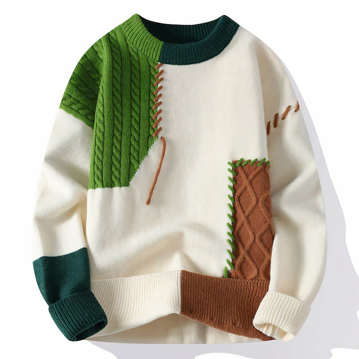 Patchwork Colour-Block Sweater