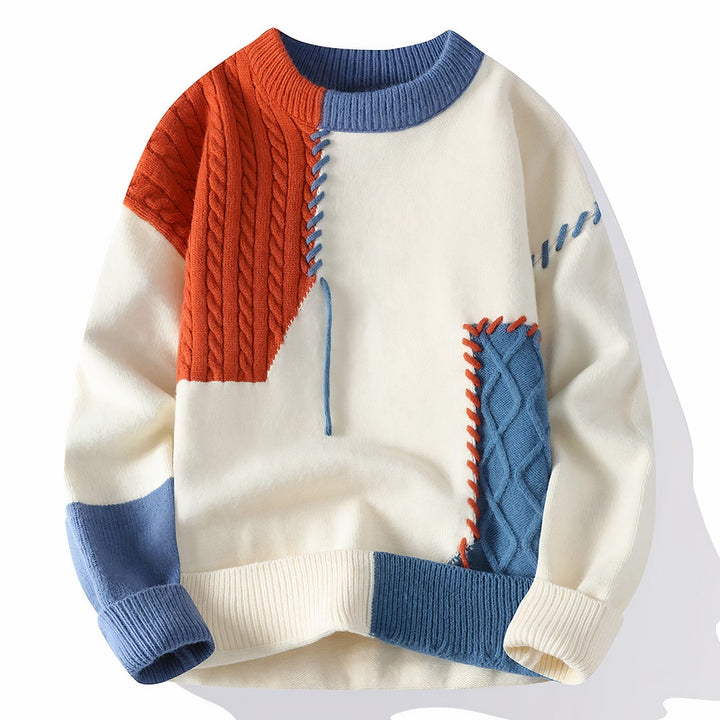 Patchwork Colour-Block Sweater