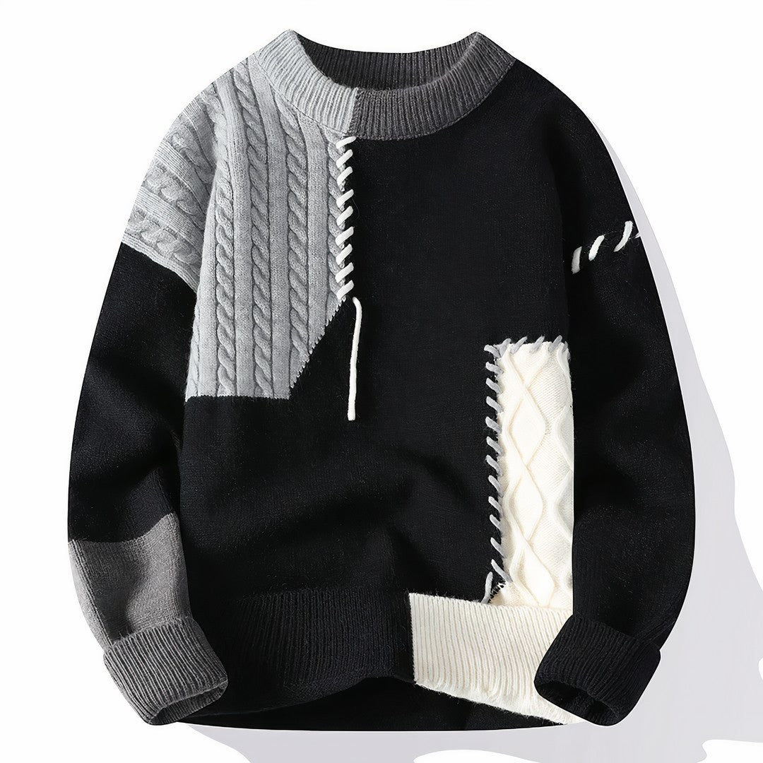 Patchwork Colour-Block Sweater