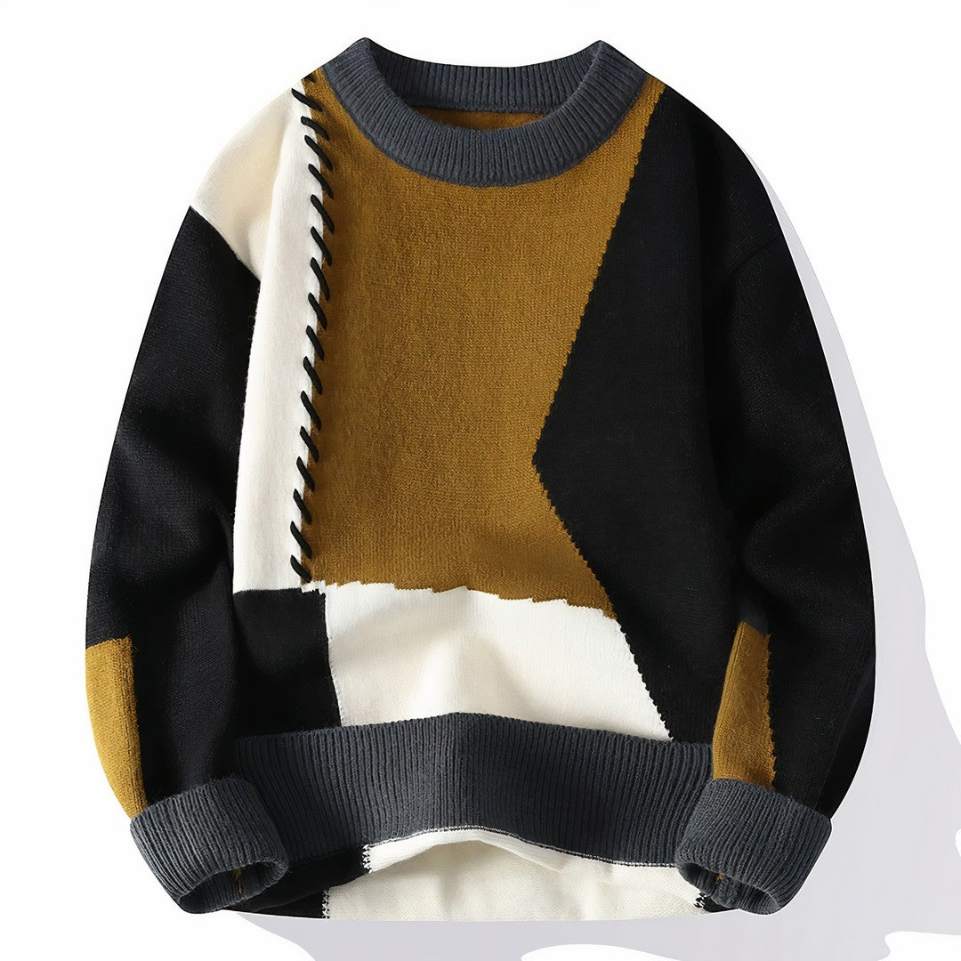 Patchwork Colour-Block Sweater