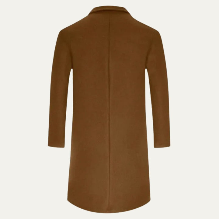 Colton Grey - Slim Fit Overcoat Wool-Look Notch Lapel