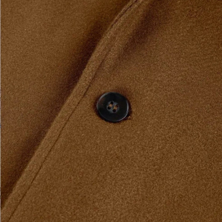 Colton Grey - Slim Fit Overcoat Wool-Look Notch Lapel