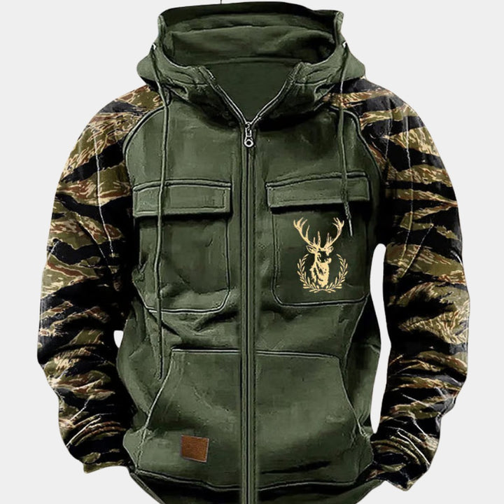 Multi-Pocket Zip Hoodie