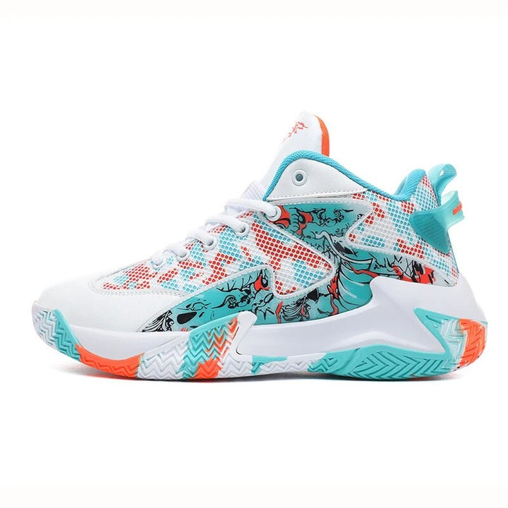 High-Top Basketball Sneakers - Light Blue