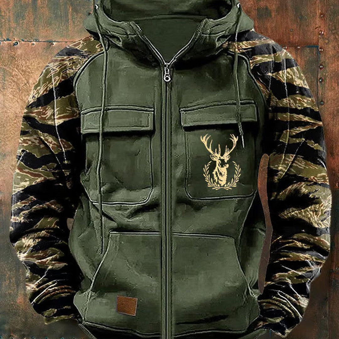 Multi-Pocket Zip Hoodie