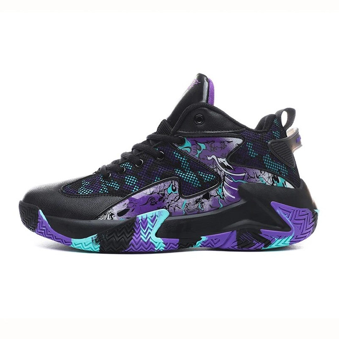 High-Top Basketball Sneakers - Black