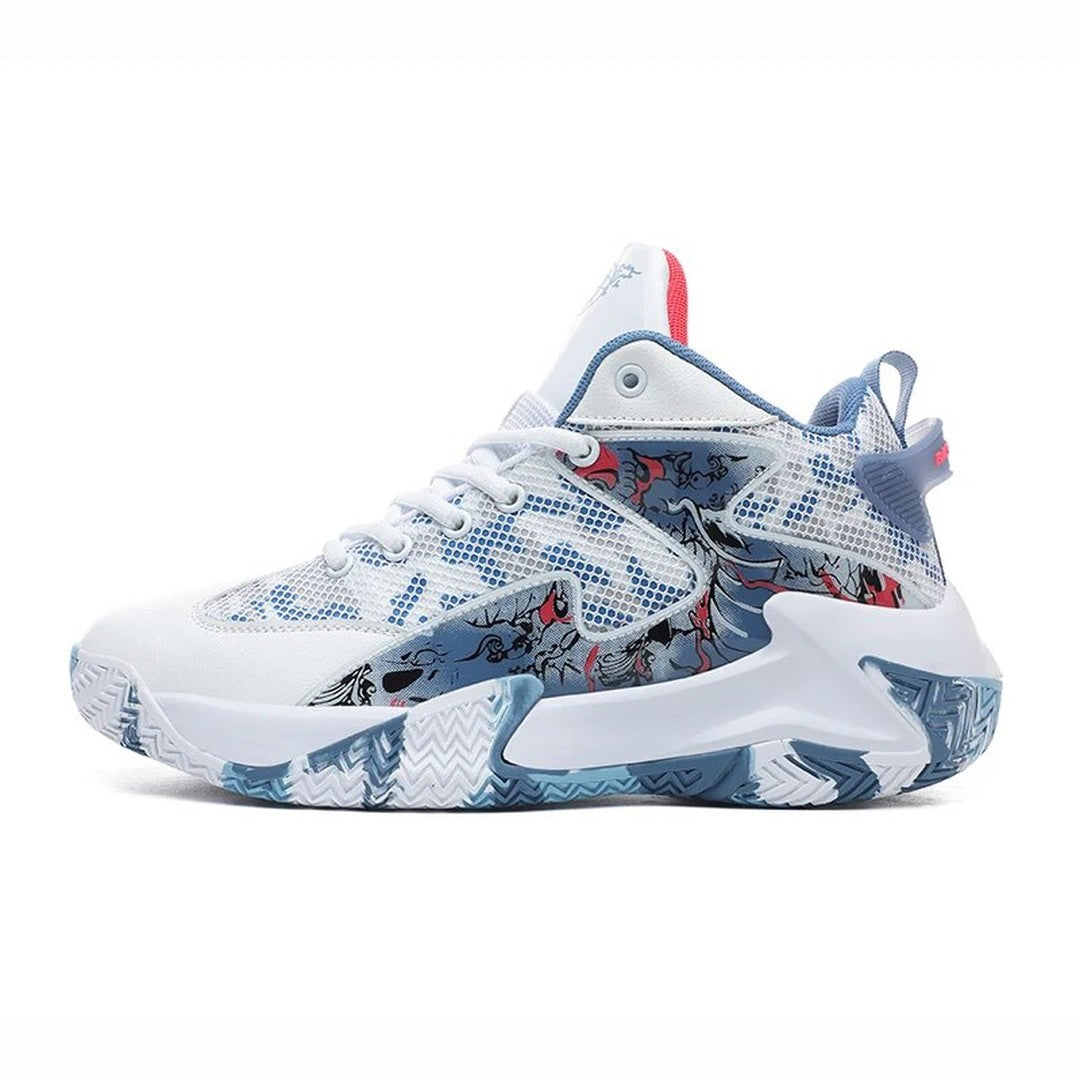 High-Top Basketball Sneakers - Blue