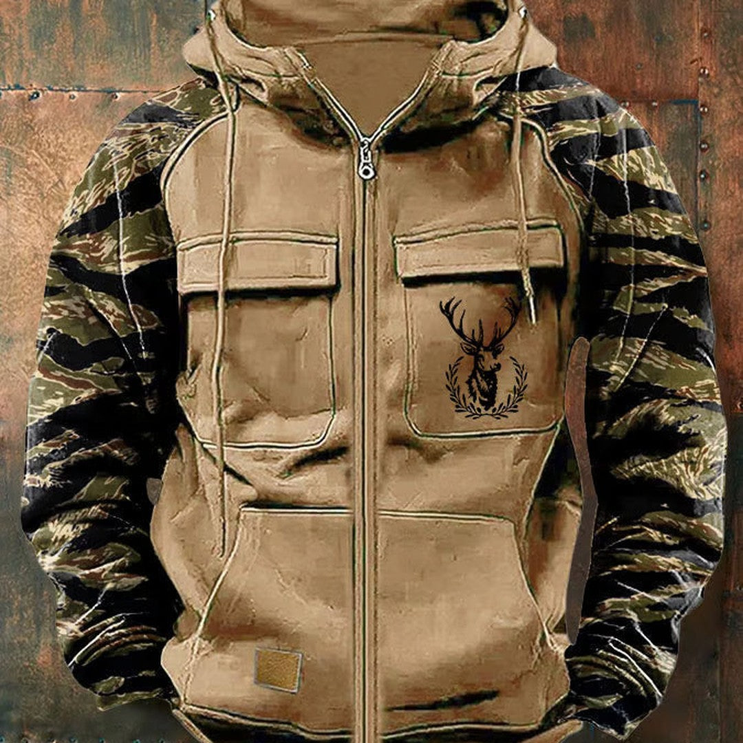 Multi-Pocket Zip Hoodie